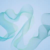 Blue wavy lines eye catching abstract background vector