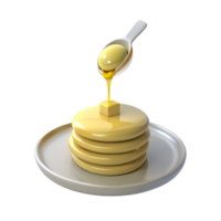 Stack of Pancakes with Butter and Syrup png