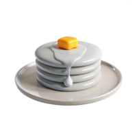 Stack of Pancakes with Drizzled Syrup and Butter png