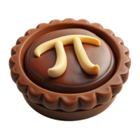 Chocolate Pie with Pi Symbol png