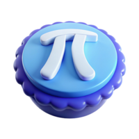 3D Render of a Pie with Pi Symbol png