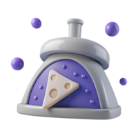 3D Rendered Play Button with Purple and Grey Color Scheme png