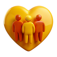 Three Figures Standing in a Heart png