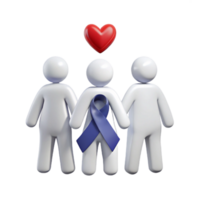 Support and Unity with a Purple Ribbon png