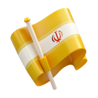 3D Rendered Waving Flag with Symbol png