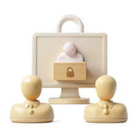Secure Online Communication with User Profiles and a Lock Icon png