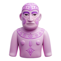 3D Render of Tribal Character with Geometric Patterns png