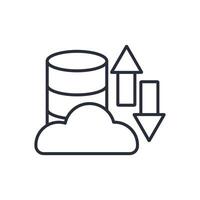 hosting icon. .Editable stroke.linear style sign for use web design,logo.Symbol illustration. vector