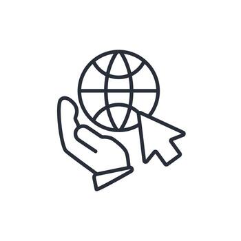 internet icon. .Editable stroke.linear style sign for use web design,logo.Symbol illustration. vector