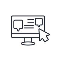 Interaction icon. .Editable stroke.linear style sign for use web design,logo.Symbol illustration. vector