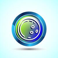 Coconut fruit icon design illustration, Organic fruit icon sign for apps and websites, Glossy Round Button Design vector