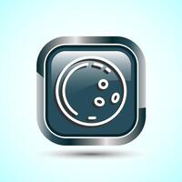 Coconut fruit icon design illustration, Organic fruit icon sign for apps and websites, Gray Color Square Button Design vector