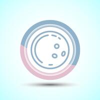Coconut fruit icon design illustration, Organic fruit icon sign for apps and websites, Pastel Color Button Design vector