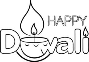 happy diwali greeting text design.eps vector