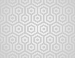 Geometric pattern composed of interlocking hexagons in varying shades of silver gray creating a sense of depth and repetition. Simple and minimalistic modern abstract texture vector