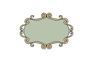 Vintage Ornamental Frame in Retro Style Illustration of Decorative Border Design with Classic Elements vector