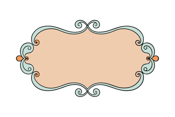 Vintage Style Ornamental Frame Illustration Featuring Intricate and Decorative Details