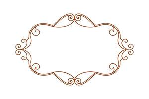 Retro Decorative Ornamental Frame in Vintage Style for Classic Design Elements vector