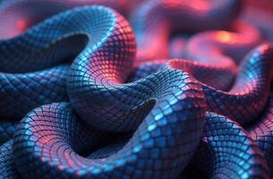 snake scale background, textured design. Holographic iridescent color wrinkled foil photo