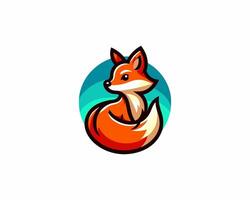 A cartoon fox sitting on a white background vector