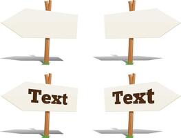 Direction pointer with text illustration vector