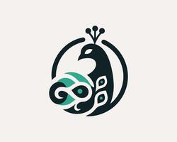 A logo for a company that is called 'peacock' vector