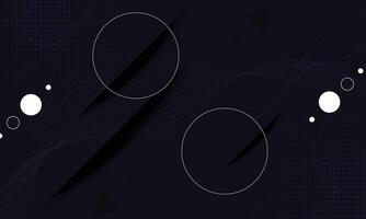 Dark blue Black geometric background Fluid Abstract Design on Drak gradient background vector