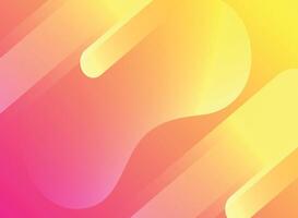 Yellow and Pink Gradient abstract background with flowing particles. Digital future technology concept. Abstract white paper wave background and abstract gradient and white wave curve lines. vector