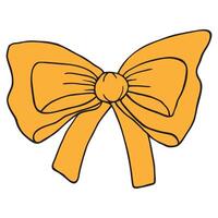 Vintage Black and Orange Ribbon. Flat simple color icon vector