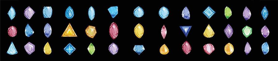 Fancy gems sapphire banner pattern jewelry design hand drawing and make graphic . vector