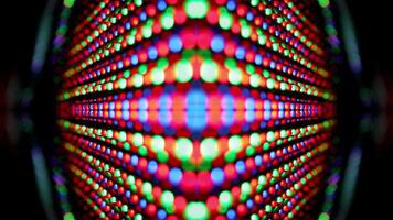 A colorful light display with many different colors video