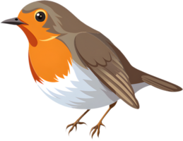 Modern Robin Bird Icon Red Chest. . png
