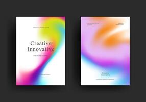 fluid gradient poster template. retro covers design. Mesh gradient background design. Trendy front page design for Banner and poster vector