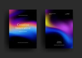 fluid gradient poster template. futuristic covers design. Mesh gradient background design. Trendy front page design for Banner and poster vector