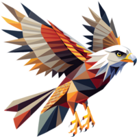 Creative cubism bald eagle artwork for decor. . png