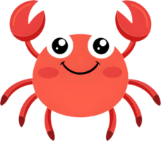 Smiling crab illustration for amusing sticker collections. . png