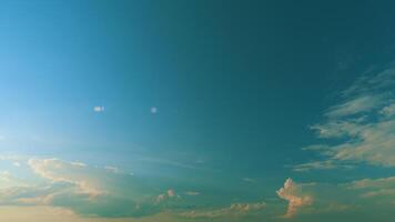 Dense Cumulus Clouds On A Clear Blue Sky. White Clouds In Blue Sky. Picturesque View Of Blue Sky With Fluffy Clouds. video