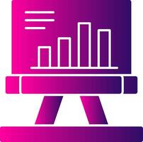 Presentation Glyph Gradient Icon vector