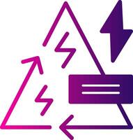 Recycle Energy Glyph Gradient Icon vector