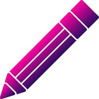 A purple pencil icon on a white background vector