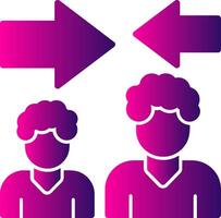 Mediator Glyph Gradient Icon vector