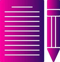 Contract Glyph Gradient Icon vector