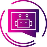 Auto Reply Glyph Gradient Icon vector