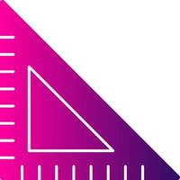 A purple triangle with a ruler on it vector