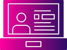 Profile Glyph Gradient Icon vector