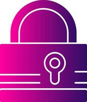 Padlock Glyph Gradient Icon vector