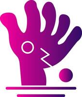 Scary Hand Glyph Gradient Icon vector