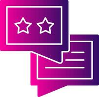 Feedback Glyph Gradient Icon vector