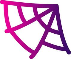 Spider Web Glyph Gradient Icon vector