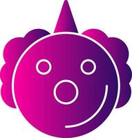 Clown Glyph Gradient Icon vector